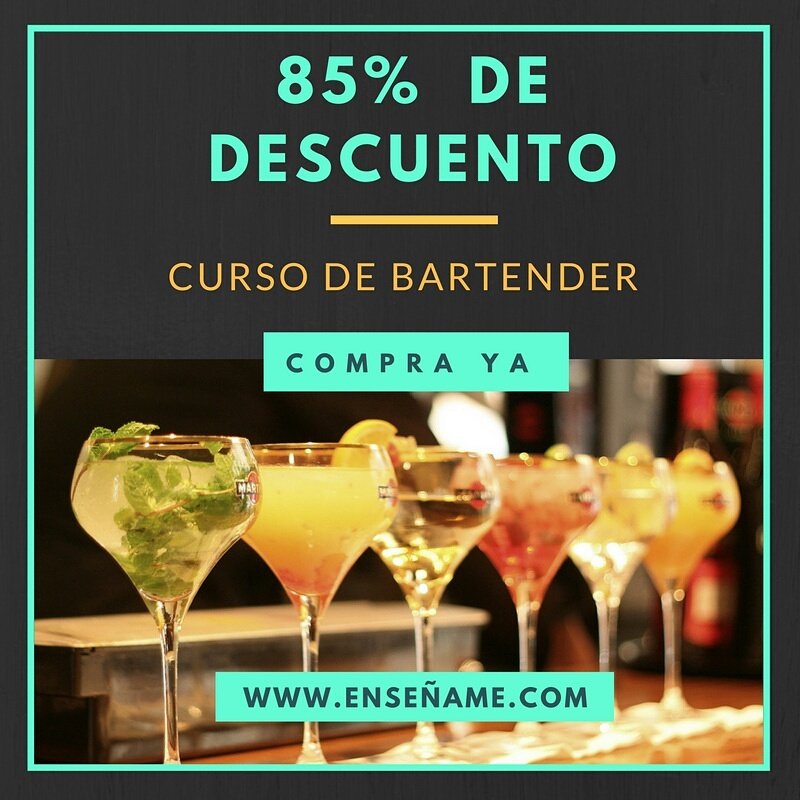 LoMasGourmet's tweet photo. 85% de #descuento en el #curso de bartender en Enséñame @CreaPotencial https://t.co/ph1NJpGcNm
#oferta #cocina #cybermonday #cyberlunes https://t.co/DpR1XIMf09
