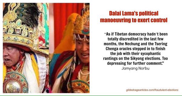 How #DalaiLama used spirit mediums to exert control over his politicians #Tibet #congress gildedcagearticles.com/fraudulent-ele…