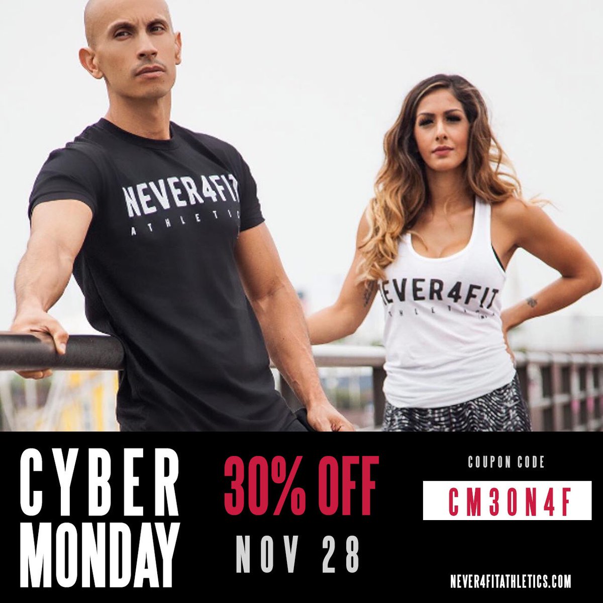 Save 30% off #Never4Fit Apparel - Stay Strong, Persevere, Work Hard, NEVER FORFEIT 💪🏽 never4fitathletics.com
