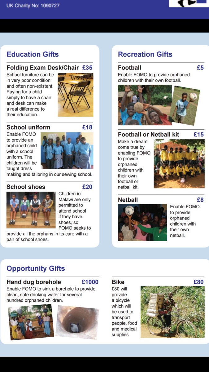 FOMOmalawi's tweet image. Struggling for Christmas present ideas? Why not give a gift voucher from FOMO fomo.co.uk buy a bike or chicken!