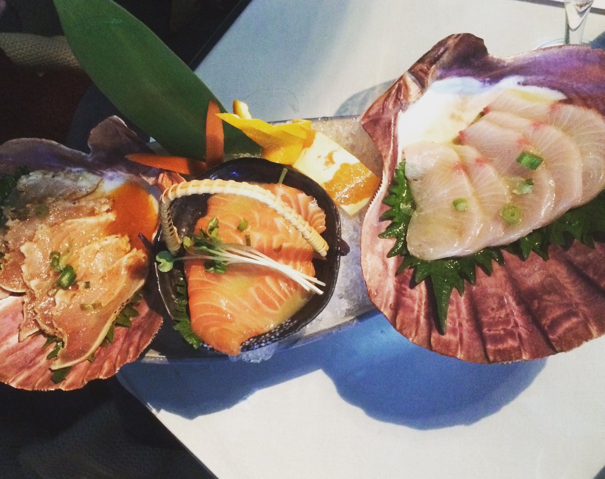riptidesushi's tweet photo. Fight those #MondayBlues at Riptide with High Tide Sashimi! Thin premium cuts of fish with herb infused olive oil based sauces. #sushi #oc https://t.co/IbQssugO1X