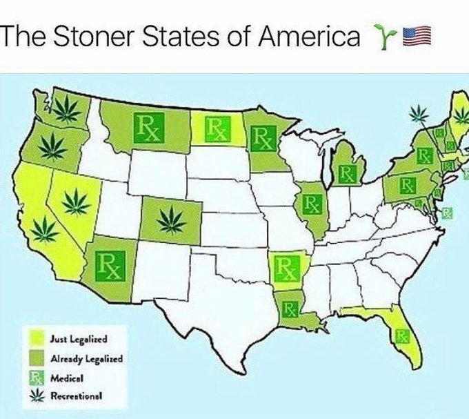 Halfway there, keep it up America! #mondaymotivation #420 #CannabisLegale #weed #legalizeit #MARYJANE<a href="/tag/mondaymotivation"class="tags">#mondaymotivation</a><a href="/tag/weed"class="tags"><span>#weed</span></a><a href="/tag/maryjane"class="tags"><span>#maryjane</span></a><a href="/tag/legalizeit"class="tags"><span>#legalizeit</span></a><a href="/tag/sativa"class="tags"><span>#sativa</span></a><a href="/tag/indica"class="tags"><span>#indica</span></a><a href="/tag/cannabislegale"class="tags"><span>#cannabislegale</span></a>