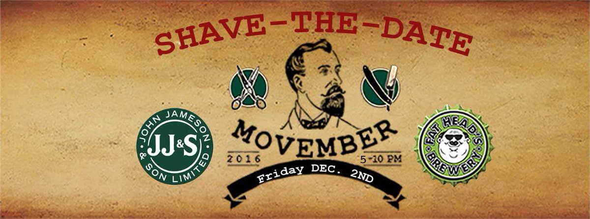 cincymo's tweet photo. It's been a great #movember! Celebrate with @jamesonwhiskey &amp; @FatHeadsBeer this Friday at @LacheysBar https://t.co/1OeyDjar5e #shaveoff https://t.co/M63bbrSJRs