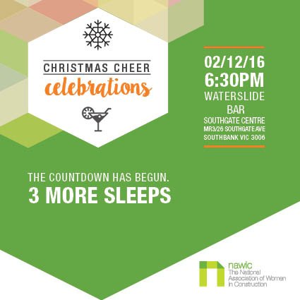 NAWICVIC's tweet photo. Three more sleeps until our much awaited end-of-year function.Get your ticket here: https://t.co/PCwzCokPYk #nawicvic #nawic #eoyfunction https://t.co/olJfGwDzXD