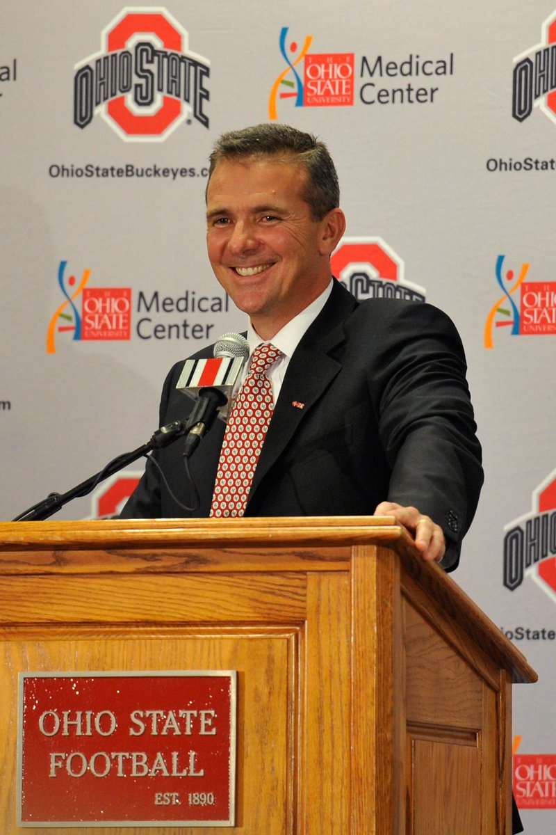 SportsCenter's tweet photo. 5 years ago today, Urban Meyer accepted the head coach job at Ohio St.
His achievements:
• 1 National Title
• 61-5 record
• 5-0 vs Michigan https://t.co/Iq2JpgJ3OX