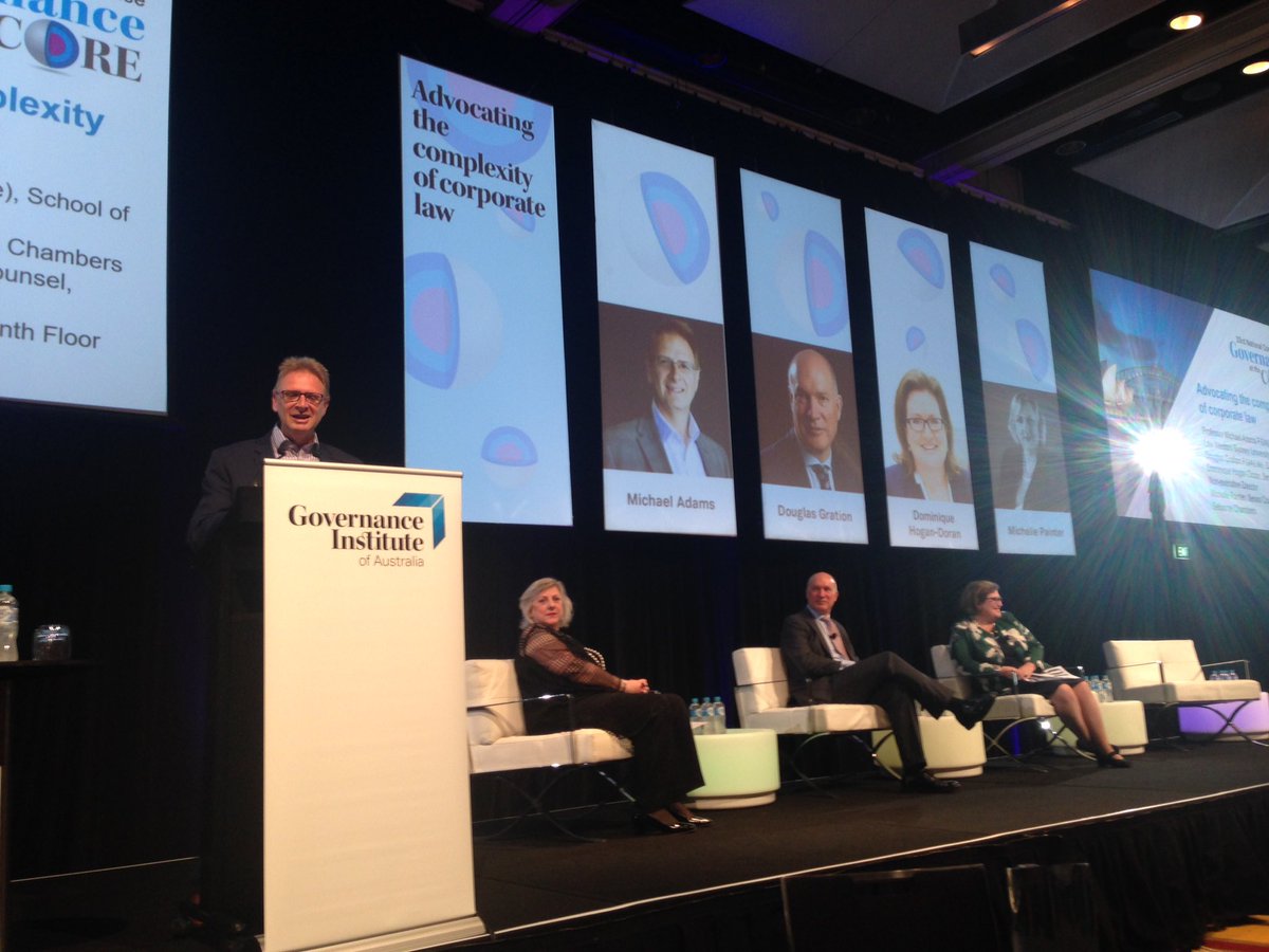 HorneA2034's tweet image. Excellent insights on the complexity of corporate law..diverse experienced panel practitioners @GovInstAust 33rd Annual Conference #GovCore