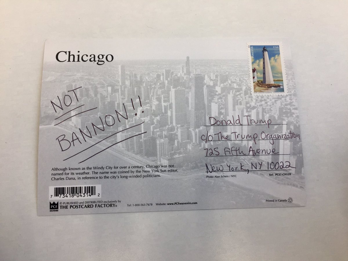 #postcardavalanche #StopBannon