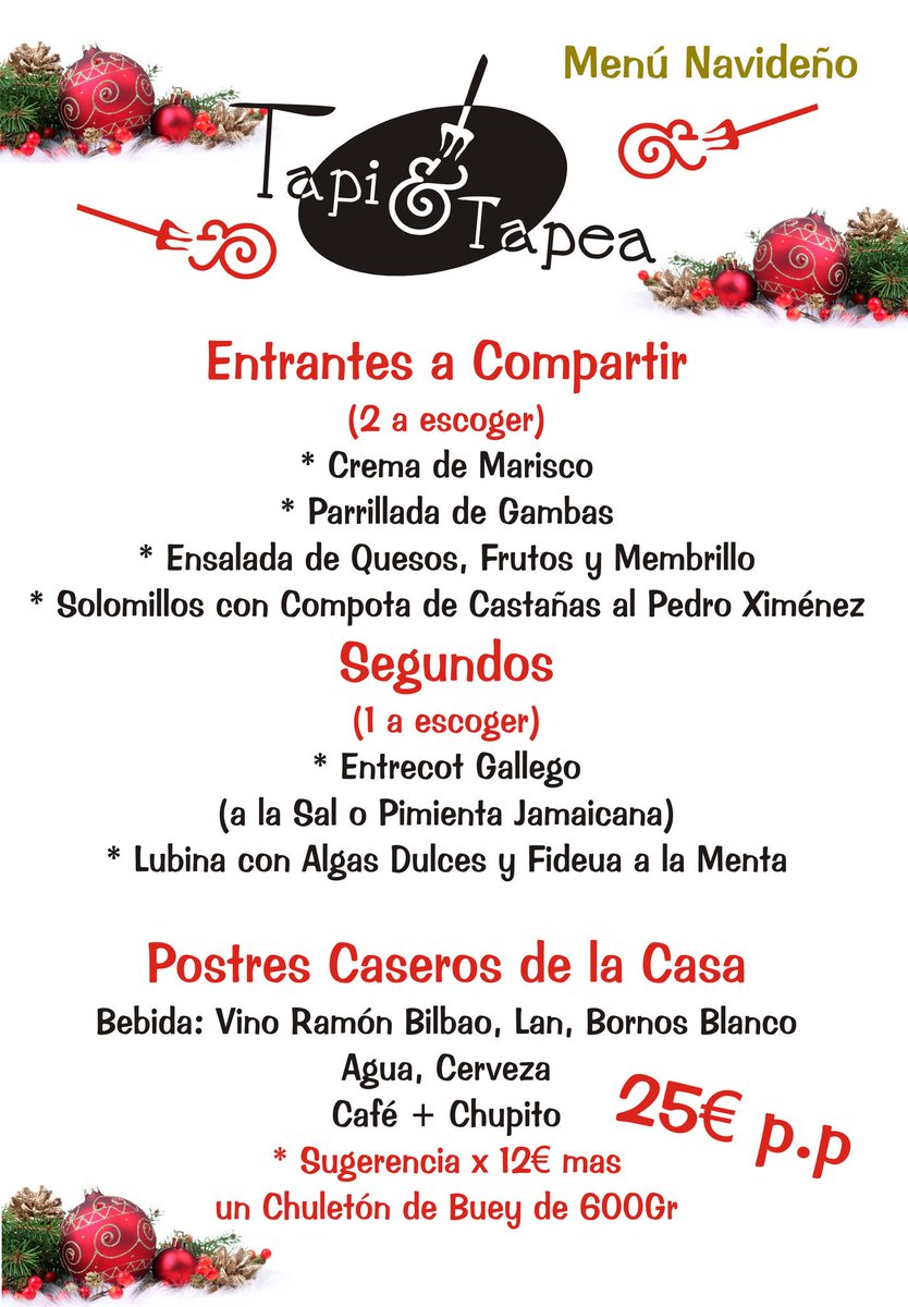 Os presentamos los Menús que hemos preparado para #Navidad2017 
Admitimos reservas desde ya!
Ven a celebrar tus fiestas.Te esperamos!!