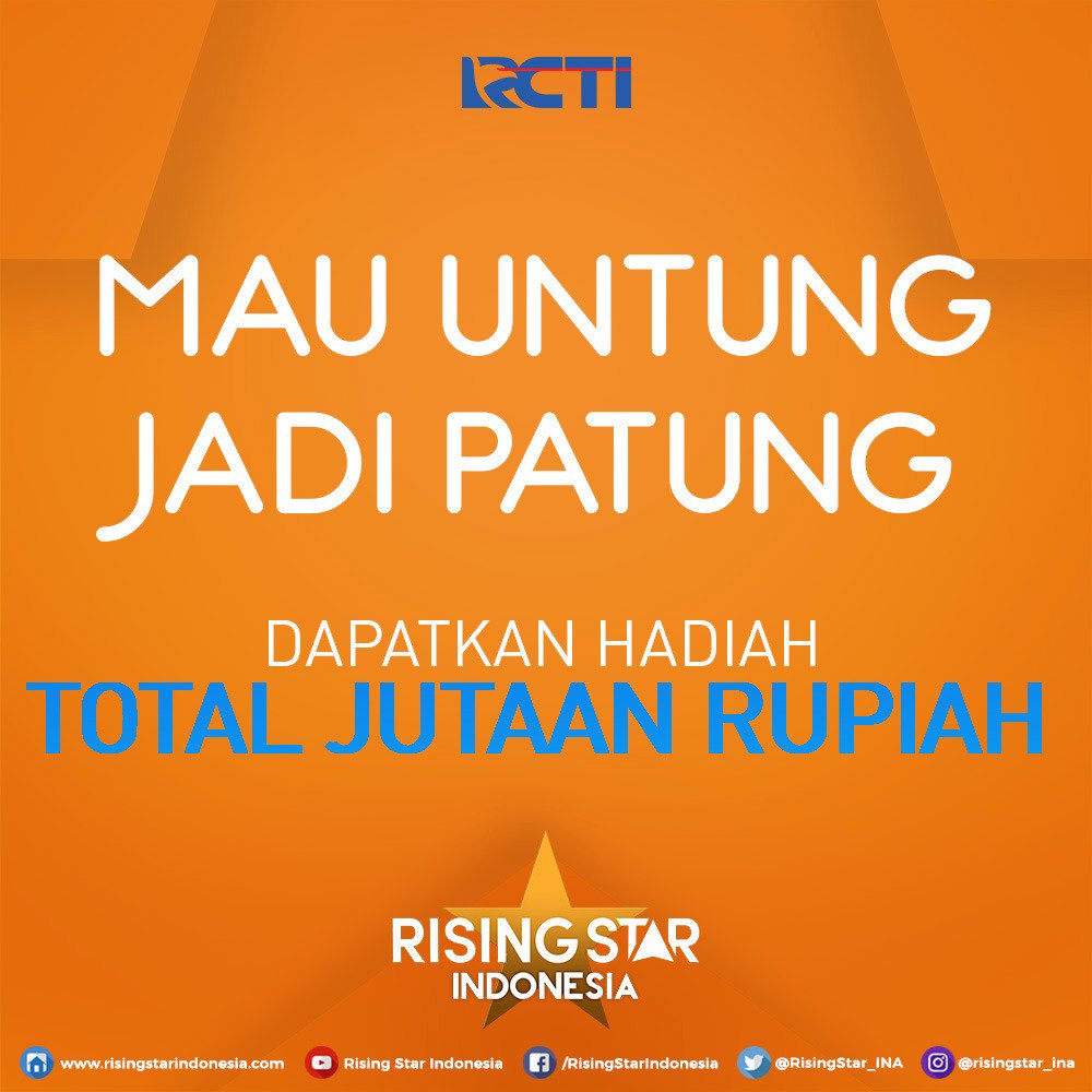 RisingStar_INA's tweet photo. Mau untung jadi patung dan dapat hadiah total jutaan rupiah??
.
.
Tunggu infonya sesaat lagi. Stay tune! #UntungJadiPatung https://t.co/le5rMLaClf