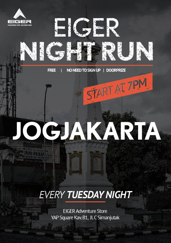 eigeradventure's tweet photo. Don't miss Eiger Night Run tonight!! #EigerAdventure #EigerTropicalAdventure #EigerNightRun https://t.co/SQOsl3Iq38