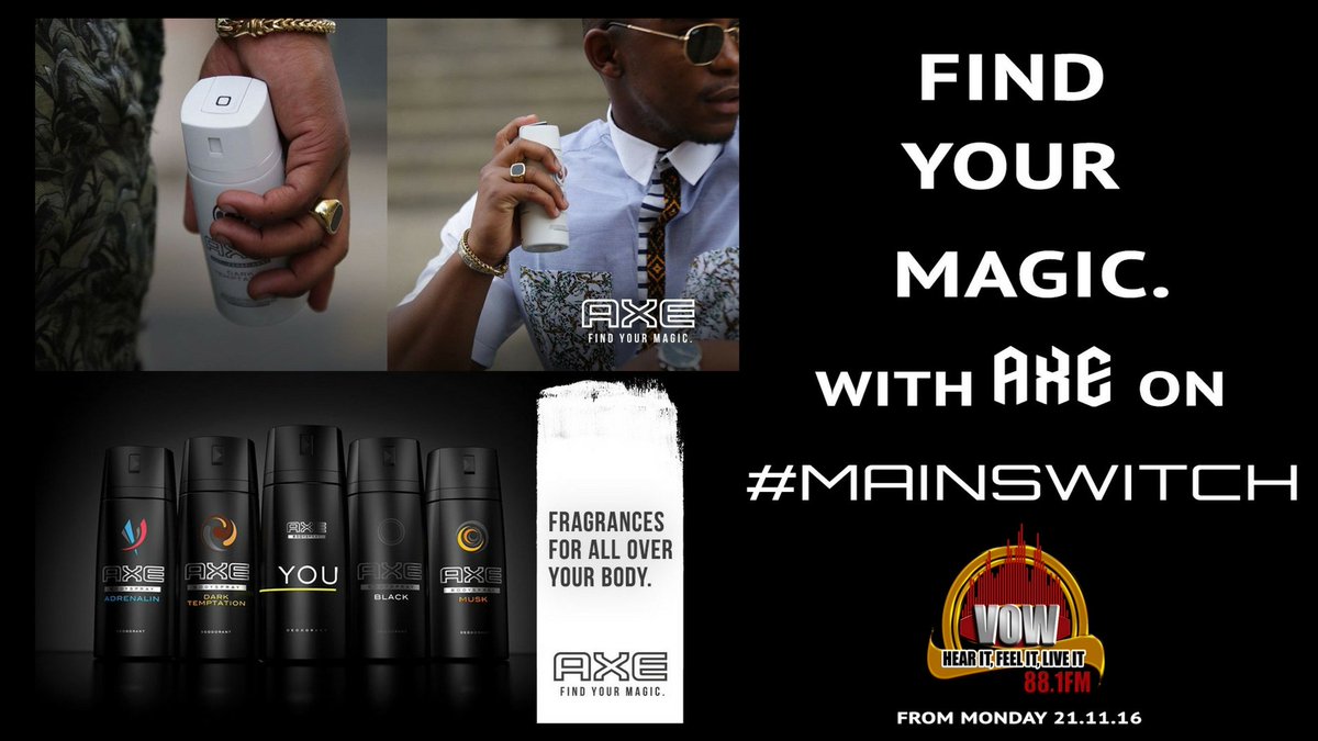 vow_881's tweet photo. #Mainswitch It is time to win big with @AXE_SA. Send in your requests w/ #FindYouMagic https://t.co/97GlzR3ta5