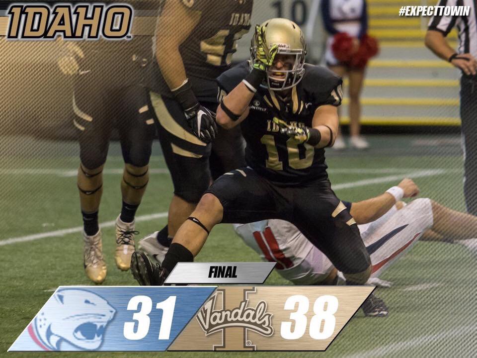 CoacGraham's tweet photo. TY GRAHAM continues an impressive freshman campaign. The Cheney native had an int. and a sack against the Jaguars https://t.co/44maMD7NtL