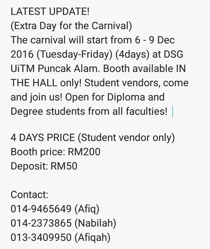 byic_uitmpalam's tweet photo. [LATEST UPDATE] Karnival Keusahawanan BYIC UiTM Puncak Alam 6/12/2016 - 9/12/2016  #beBursa @smffbmawesome https://t.co/XR67uWDZlv