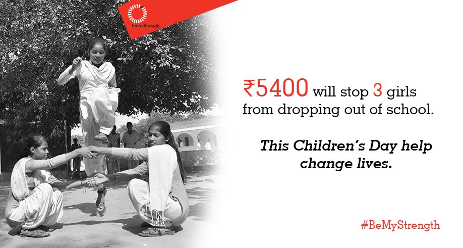 INBreakthrough's tweet photo. This #GivingTuesday support our new programme to empower 200,000 #adolescent #girls in UP, #India: https://t.co/ij5khwo6ET #BeMyStrength https://t.co/73RuLAXwBJ