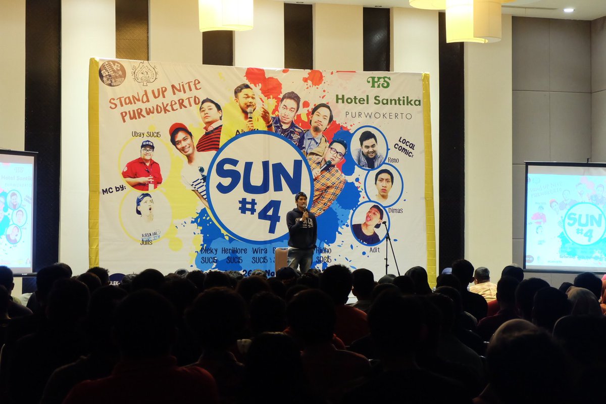 standupindo_pwt's tweet photo. Dan headliner #SUN4PWT sekaligus penutup reuni #SUCI5 kecil-kecilan ini ada @DickyDifie ~ https://t.co/Avv8QS1mVe