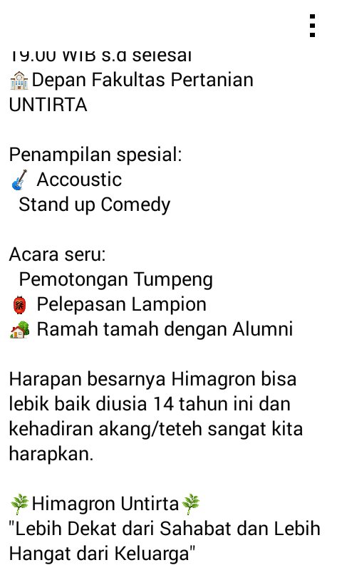 Yuk dateng untuk memperingati dies natalis 14 HIMAGRON UNTIRTA😄😄