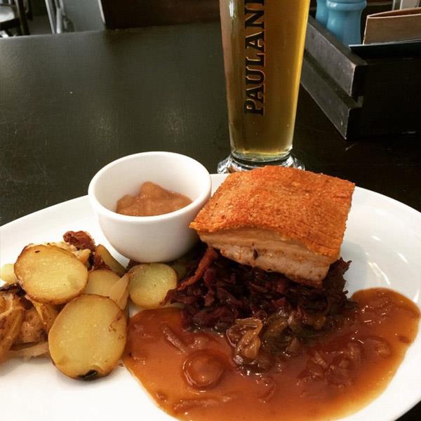 Sometimes you can't beat a classic combo! Serving up some #porkbelly and #beer for lunch - what are you having?