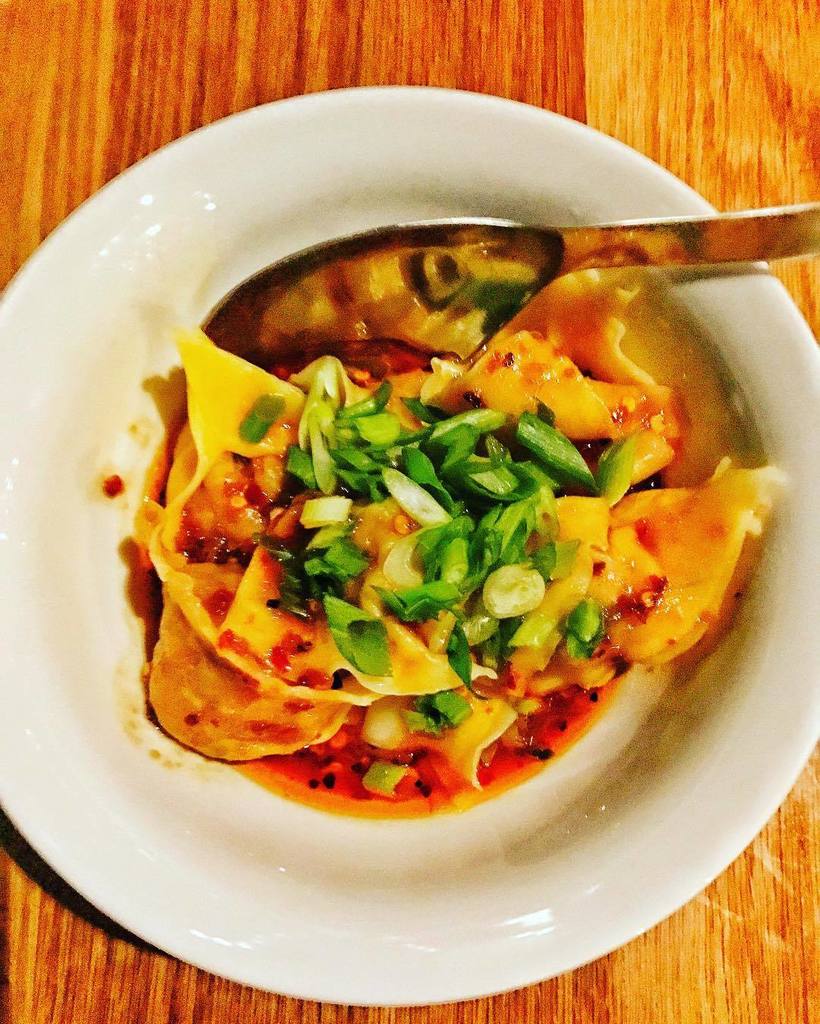 Pork and local #Georgia shrimp dumplings in chili oil definitely a must have <a href="/taiyoramen/">Taiyo Ramen</a> e… ift.tt/2gqnL1C
