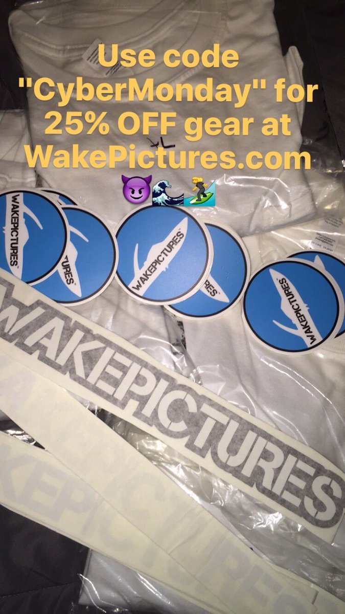 DONT FORGET 👉Use code "CyberMonday" for 25% OFF gear at WakePictures.com 😈🌊🏄  TODAY!!