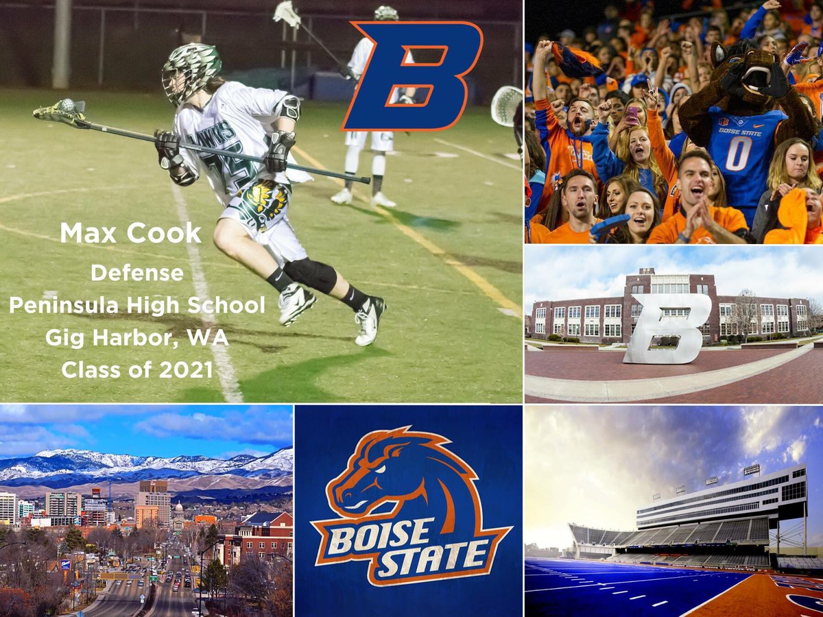 BroncoSportsLAX's tweet photo. Max Cook will be a Bronco next season! He's tenacity on defense will be a welcome addition to the team. #BleedBlue #GetBuck #ATF #BoiseState https://t.co/deAQzyj8Pr