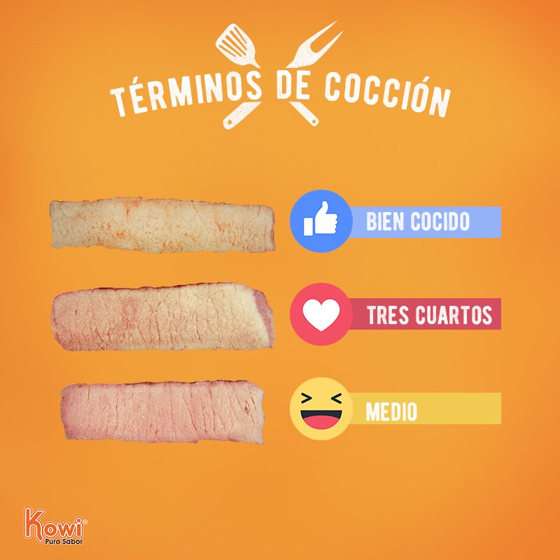 KowiAlimentos's tweet photo. ¿Qué término de cocción prefieres en tu corte #Kowi? 😱 https://t.co/mEr2YKHM1X