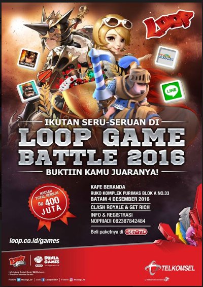 LoopBatam's tweet image. Semangat Pagi Loopers dan Gamers Batam
Yuk ikutan LOOP GAME BATTLE 2016
Cek this out :
drive.google.com/file/d/0B74BoA… … 

#LoopCorner1