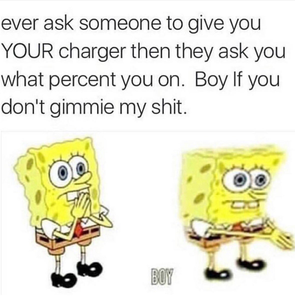thatsambition's tweet photo. "When someone asks to use your charger!"🔌🔋😤#bruh https://t.co/g9vYIeKx7O
