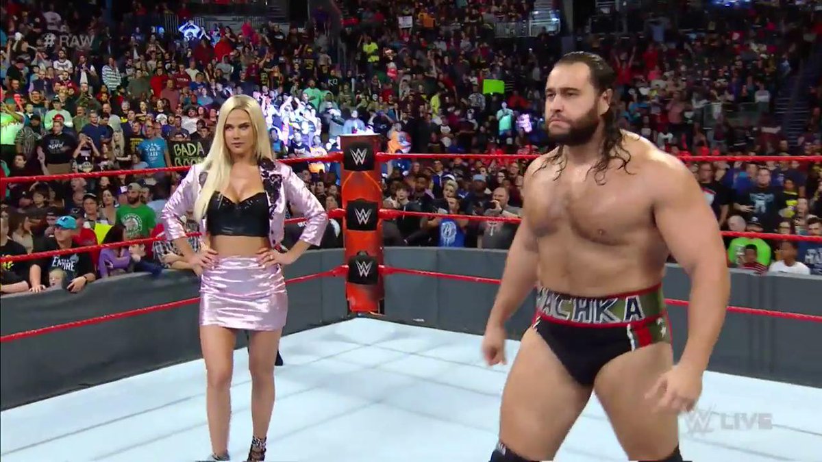 WWEUniverse's tweet photo. Is @RusevBUL ready to CRUSH @WWEAaLLday21 for the second week in a row? #RAW https://t.co/0qNkvN7xbr