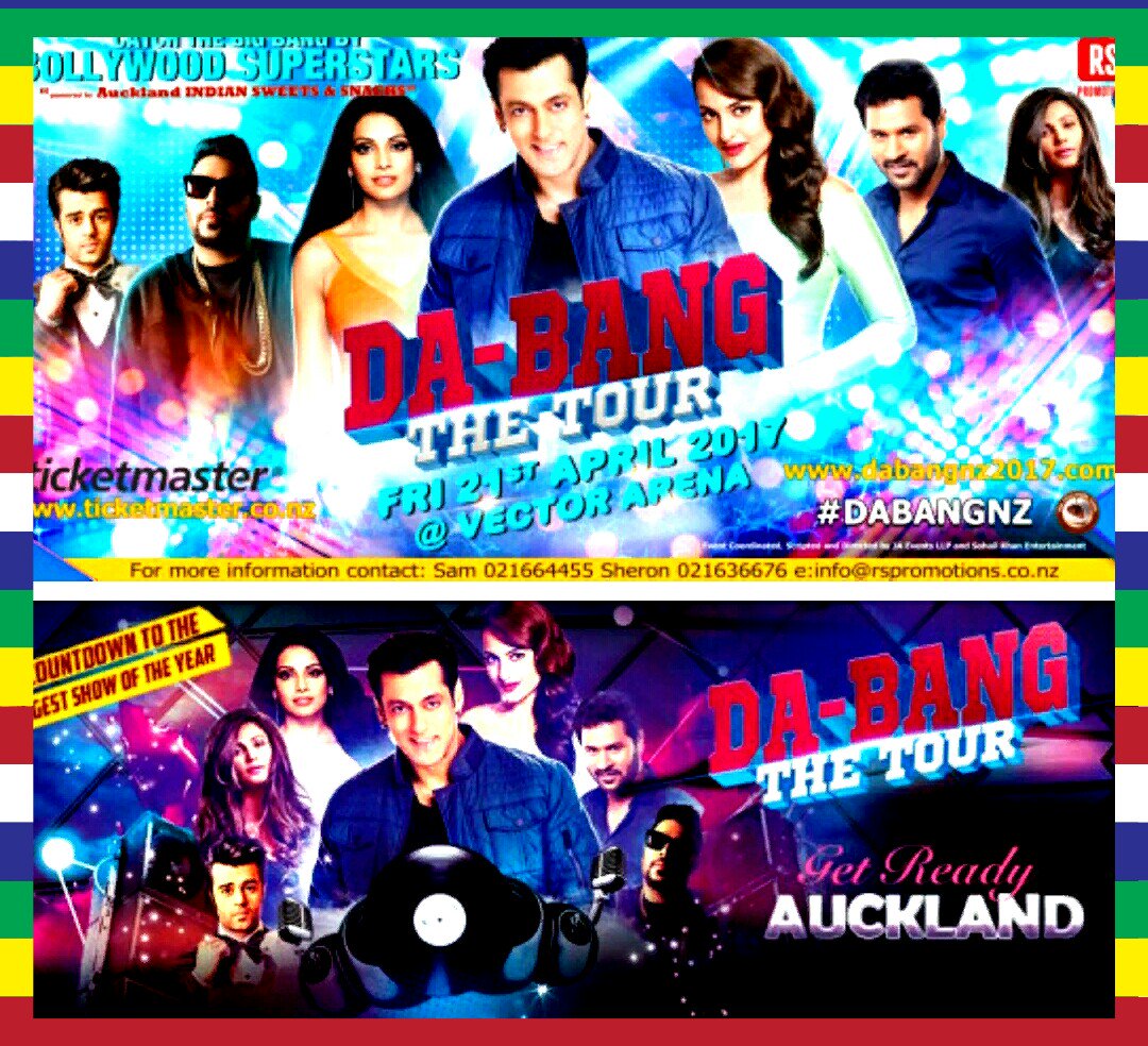 LifeOfRup45's tweet photo. โ
Da-Bang d Tour at #VectorArena in Auckland, #NewZealand on Friday April 21st 2017 ! Wid @BeingSalmanKhan @ShahDaisy25 @sonakshisinha ! https://t.co/acBfoMgLp2
