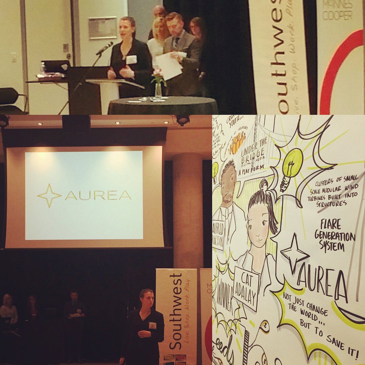 CatAdalay's tweet photo. THANK YOU to everyone involved in the #100seedsNS competition! Aurea won $10,000 to help integrate wind turbines into buildings! #startupns https://t.co/mj87v9dHW8