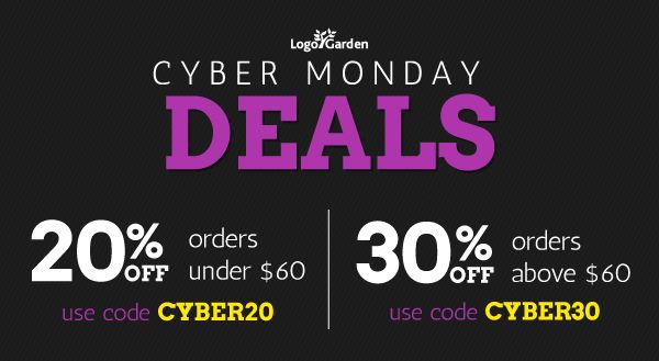 logogarden's tweet image. Only a few more hours left to #save up to 30% on #cybermonday. Log into your account now or make a #logo buff.ly/2gzm7Kl #smallbiz