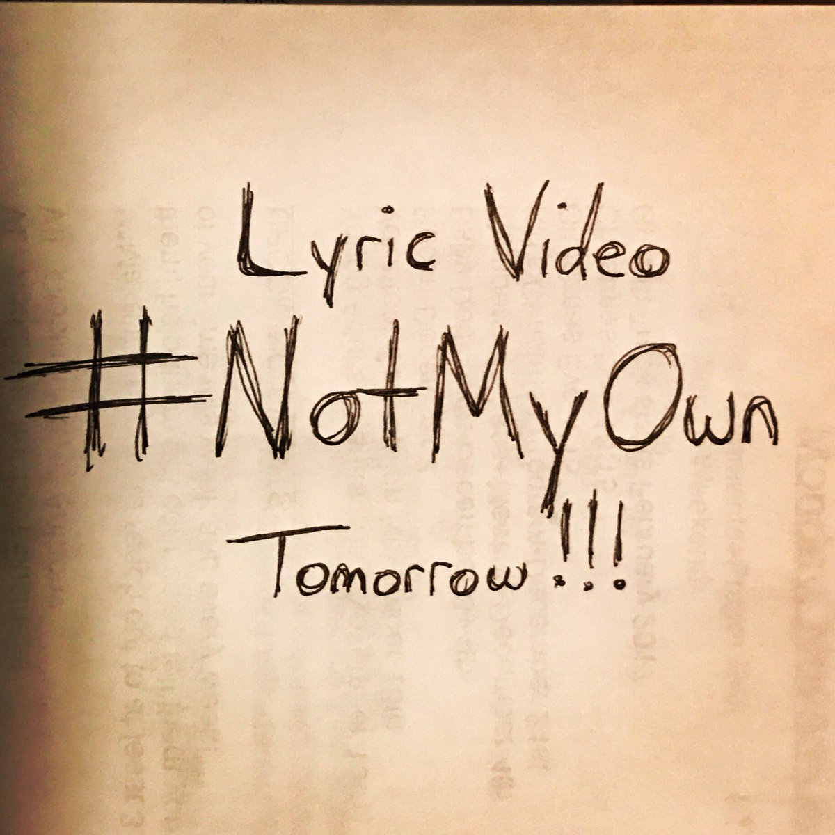 brettperk's tweet photo. TOMORROW! We're releasing our new single #NotMyOwn by way of a lyric video!! Thanks so much to all who participated. Stay tuned!#NewMusic https://t.co/YtJ9cR4E18