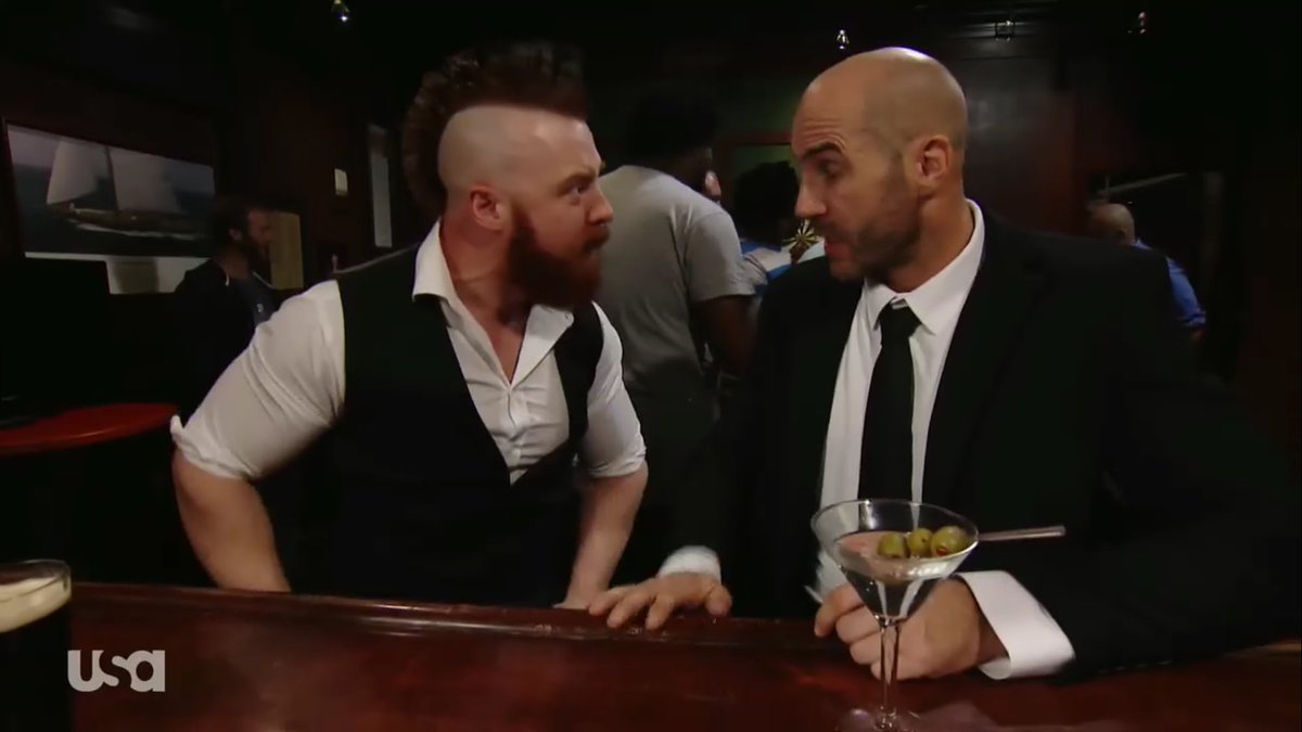 tappedoutpod's tweet photo. @WWECesaro and @WWESheamus may not like each other but they just went all #APA in that segment #RAW #nexttagteamchamps https://t.co/aHoxA30Koz
