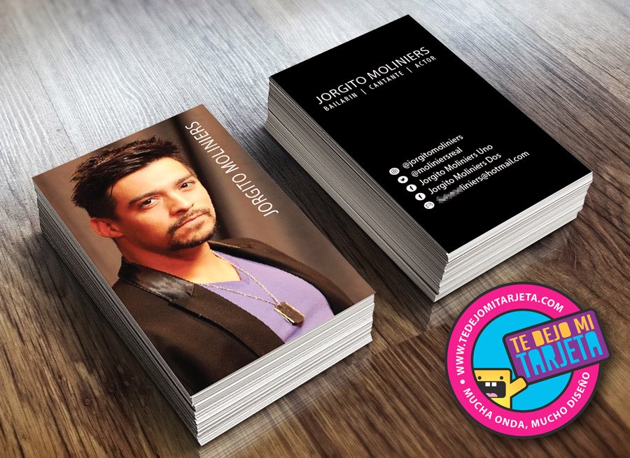 tedejomitarjeta's tweet photo. #TarjetasPersonales para @moliniersreal. #tdmt #diseño #marketing #jorgitomoliniers #bookcards #bailarines #cantantes https://t.co/14qmTxOs9H