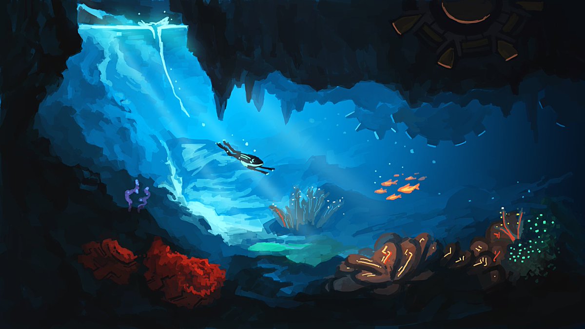 jasonwang7's tweet photo. Fire, Ice or Water? | Concept artwork for the Cavern worlds of #Mekazoo | @MekazooGame #indiegame @gamedev https://t.co/1fSX39CXPN