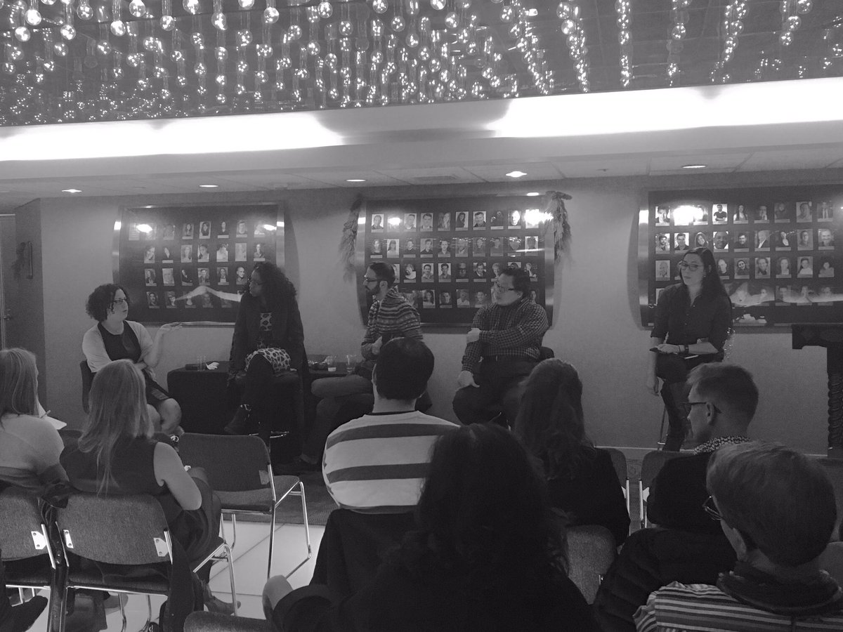 TheatreCalgary's tweet photo. Fantastic conversation about diversity thank you @JovanniSy @Jennar12 @Mia_451 @colcseke @Lennette #tcInteract https://t.co/oe9Hh1BoQi