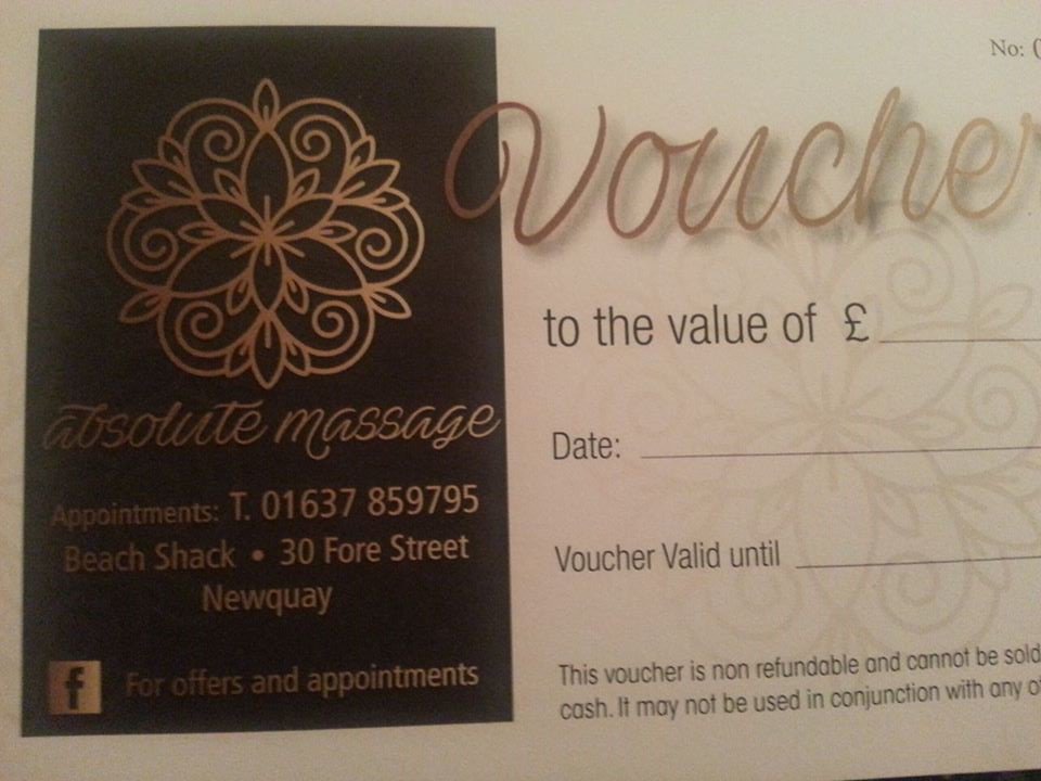 absolutemassag2's tweet image. treat someone to a present of wellness with our #giftvouchers instore at @absolutemassag2  #Newquay
