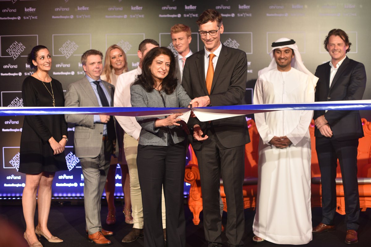 DDC_Dubai's tweet photo. #DutchDesignCenter is now officially open. Thank you HE @frank_mollen &amp; HE @AAlRustamani for addressing the crowd with your inspiring words. https://t.co/x4513BncB8