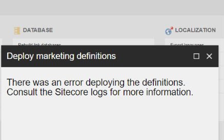 All the right things in all the right places! Error solving by deploying marketing definitions #sitecore #xfile #xdb ow.ly/y1BQ306RlGJ