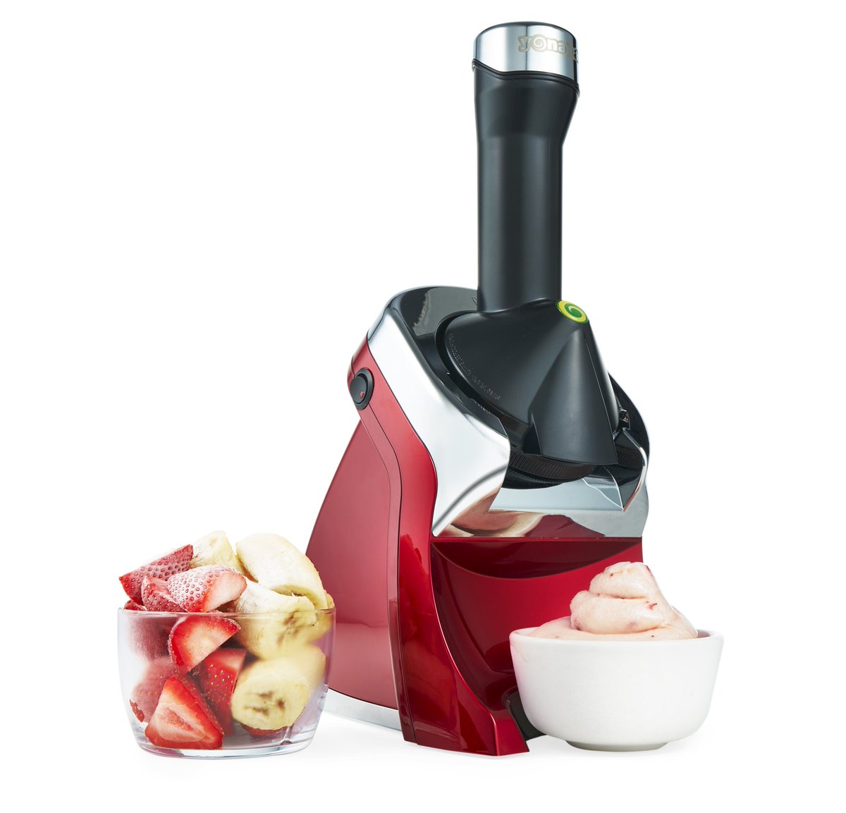 TheRealAdamSays's tweet photo. This s*** is BANANAS! Y-O-N-A-N-A-N-A-S! Gwen Stefani jokes aside this machine turns frozen fruit into creamy desserts YUM #FavoriteThings16 https://t.co/DMOfytXVXQ