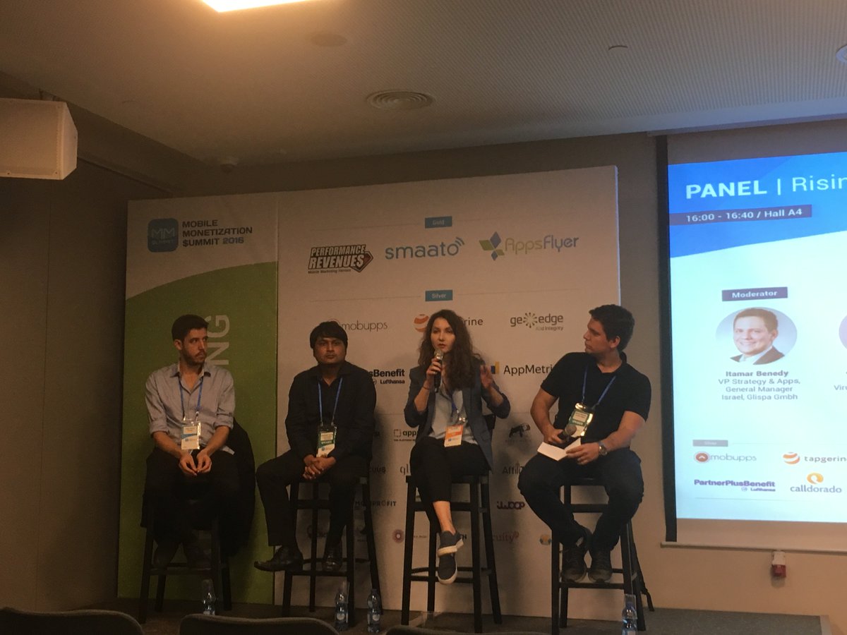 mobfoxOfficial's tweet photo. "India's currency change last month helped boost mobile transactions and its an opportunity for devs" @MeAbhishekkumar @VirusPositive #mms16 https://t.co/ZPGW4eneNb