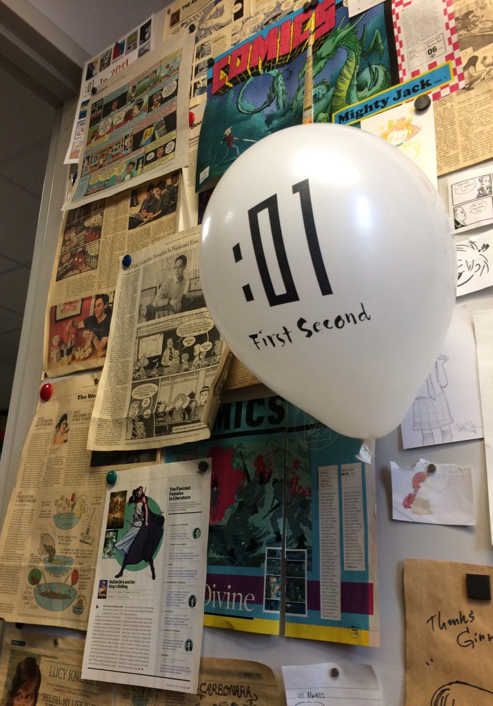 01FirstSecond's tweet photo. Celebrating #10yearsof01 this week by adding balloons to our office decor! https://t.co/RVNiq74ZWM