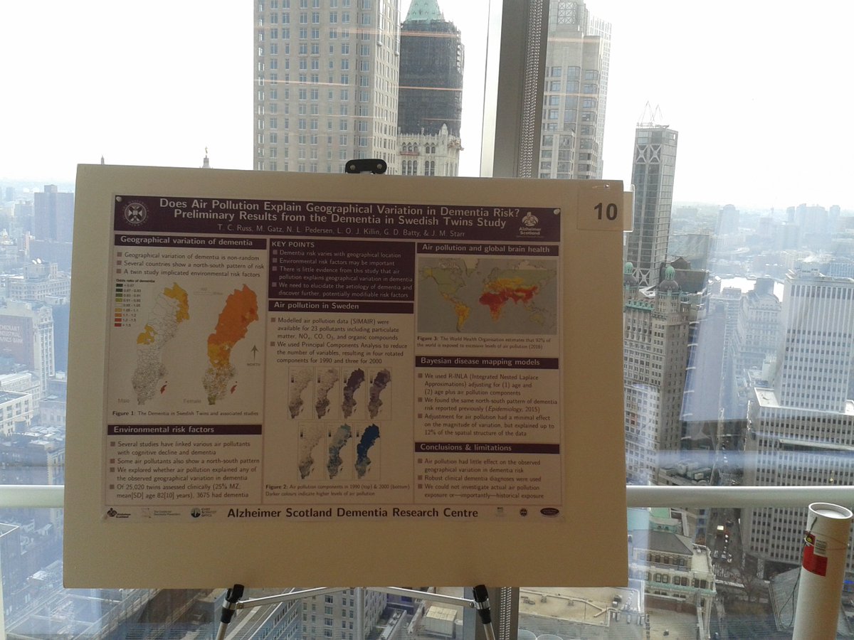 AlzScotDRC's tweet photo. Very pleased to be presenting our air pollution work @NYASciences - what a view! #ADInflam #dementia #Alzheimer https://t.co/7AgPN3aEvl