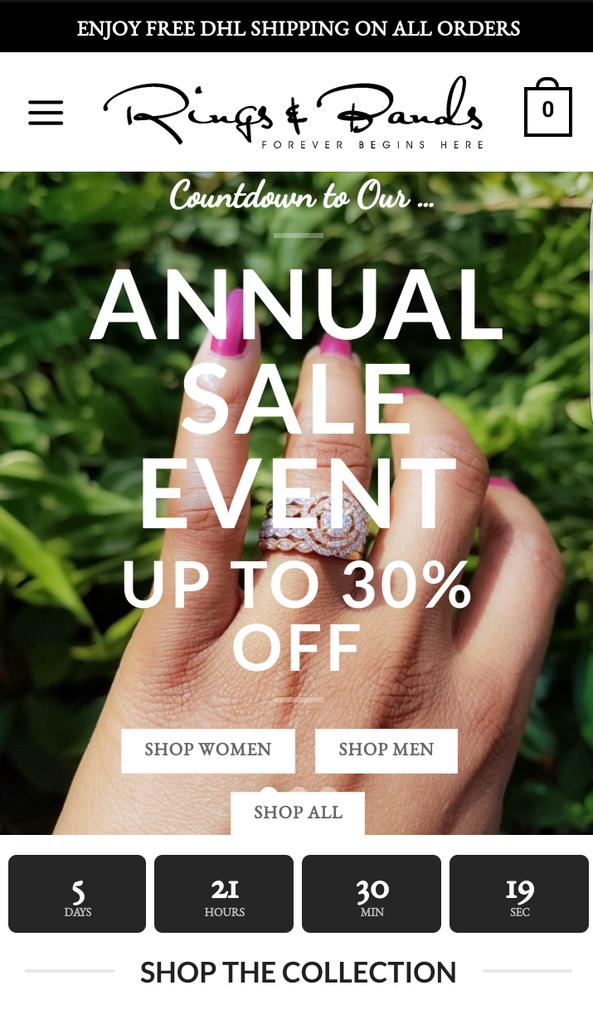 RingsAndBands's tweet photo. Check out our new website https://t.co/f9vgE3ixuQ as we countdown to our annual sale event. You don't want to miss it https://t.co/0JNy8ttskF