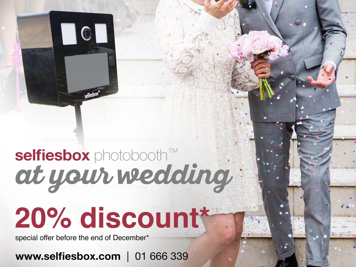 SelfiesBox's tweet photo. Hurry up and book your @SelfiesBox before end of 2016 for a 20% discount on the wedding packages. https://t.co/v5tmJF4C6e #Selfie #Wedding https://t.co/WQWWDocSl6