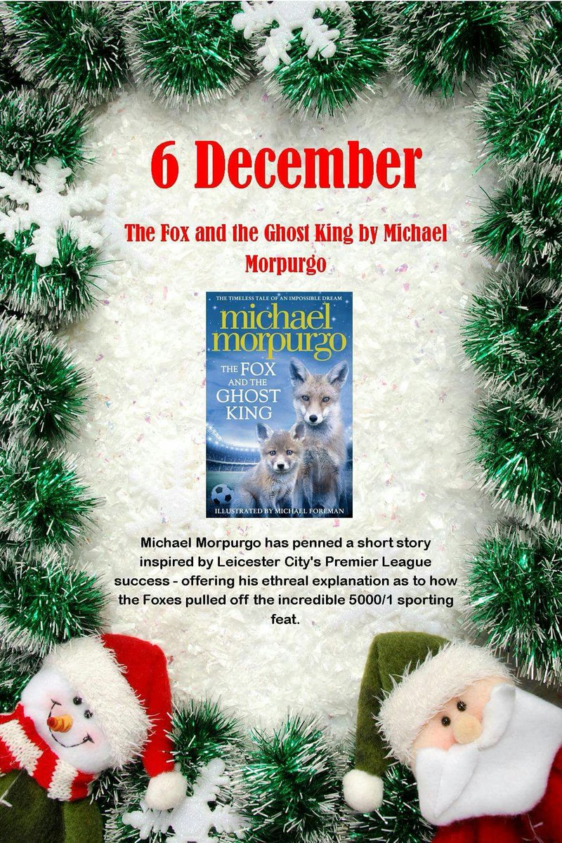 RBWM_Libraries's tweet photo. Today's #BookAdvertCalendar is the new @MichaelMorpurg0 📖 #TheFoxAndTheGhostKing inspired by @LCFC title win last season 🐹⚽ #25DaysOfBooks https://t.co/zYzrUGN8qr