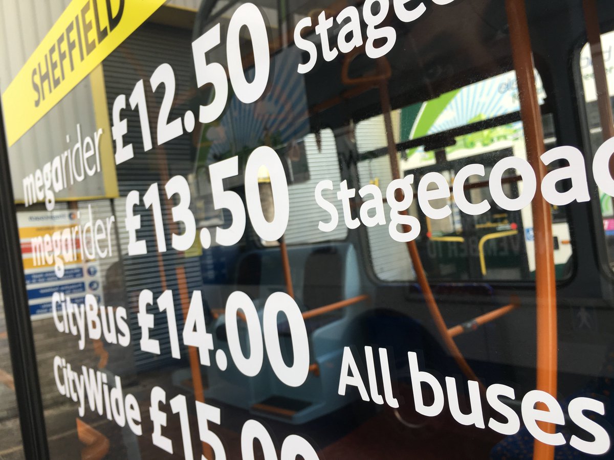 RainforestAlbum's tweet photo. Rainforest have recently been working on the production and installation of ticket price #windowgrapics on over 130 @StagecoachYrks busses. https://t.co/0GvjfjaTLb