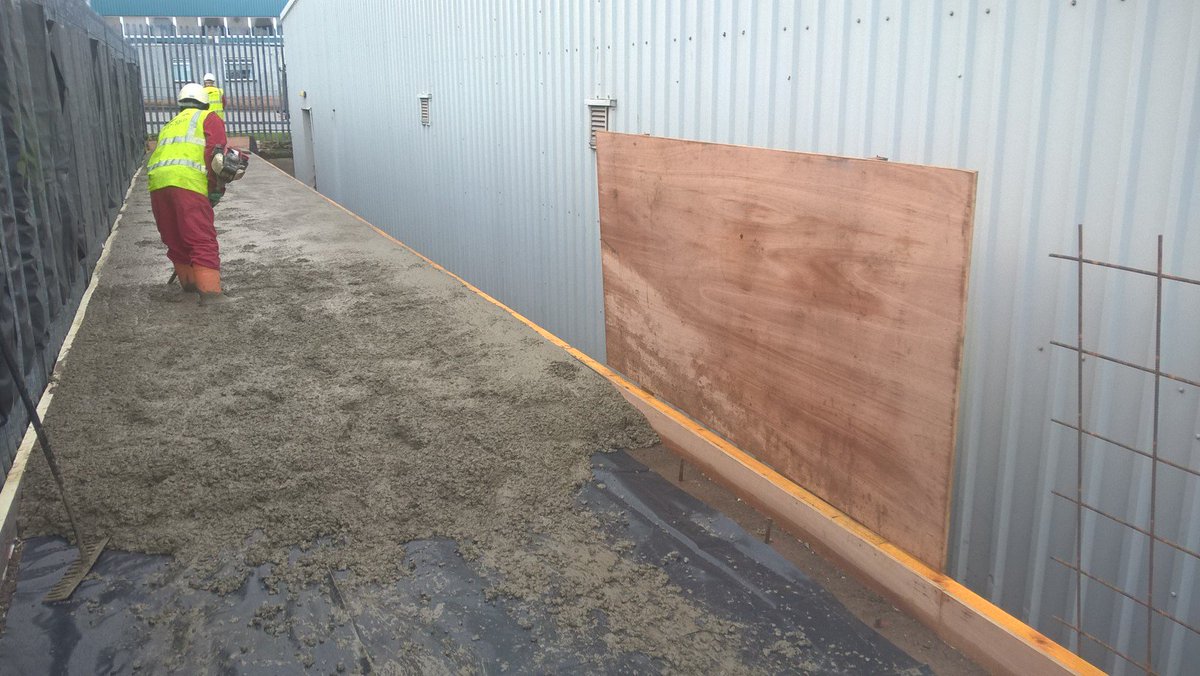 JRDonaldLtd's tweet photo. Great feedback from Burns Construction on protection we used when pouring concrete. Polythene &amp; plywood installed to prevent stray splashes. https://t.co/yzVl9sx2Bf