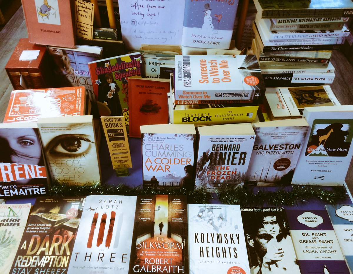 CroftonBooks's tweet photo. Christmas books from Crofton Books
Kolymsky Heights
The Frozen Dead
Galveston
Lotz's The Three
LeMaitre's Irene
Before I Go to Sleep..
#SE4 https://t.co/iKbPLeMZdZ