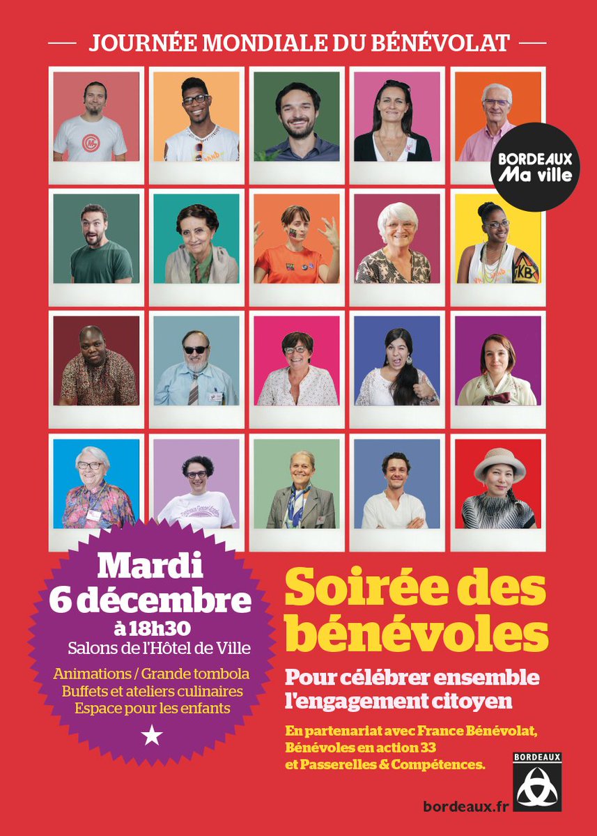 Journée mondiale du #bénévolat : une grande fête pour les 8.000 associations et 80.000 bénévoles bordelais bordeaux.fr/e144217